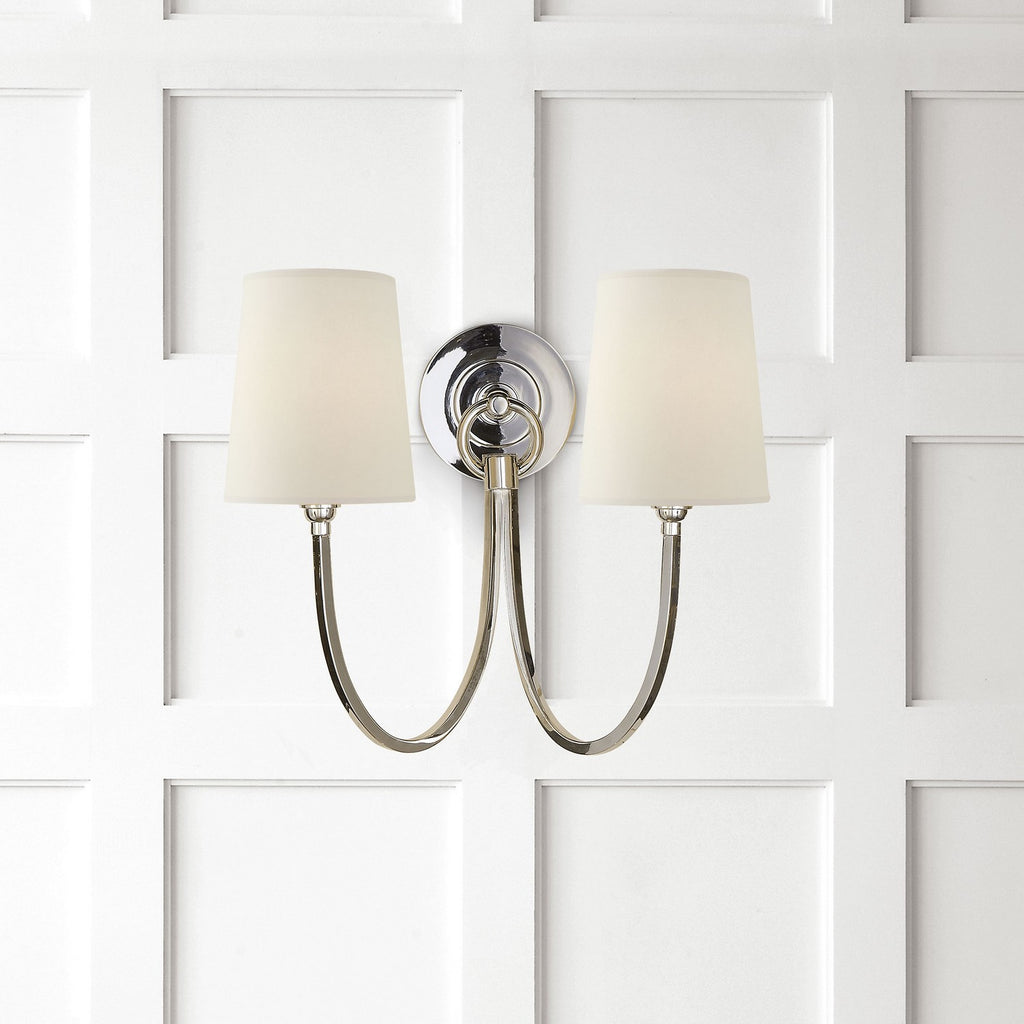 TOB2126PNL Thomas O'Brien Reed 2 Light Sconce | Lifestyle Image