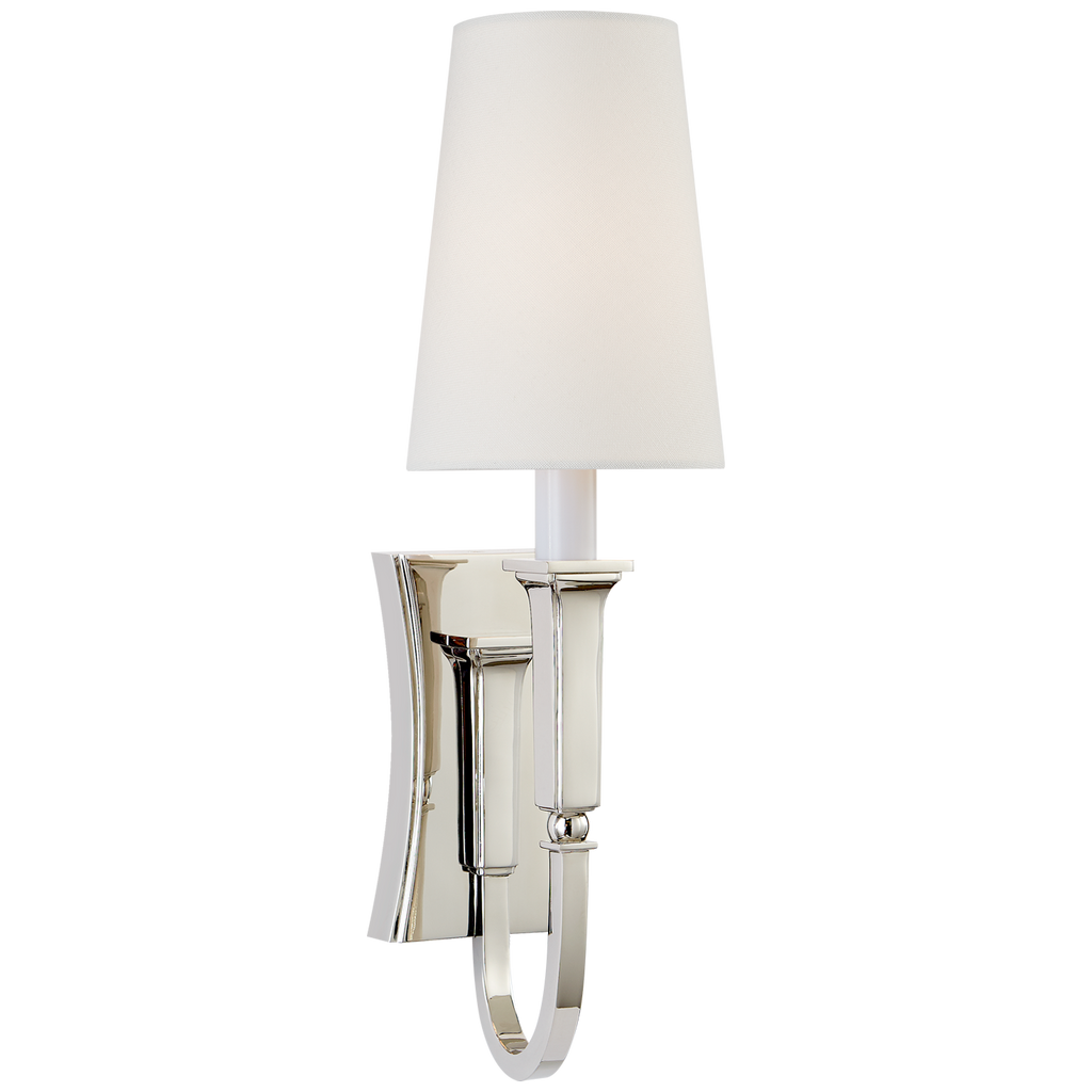 TOB2272PNL Thomas O'Brien Delphia 1 Light Sconce | Main Image