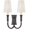 TOB2273BZHABL Thomas O'Brien Delphia 2 Light Sconce | Main Image