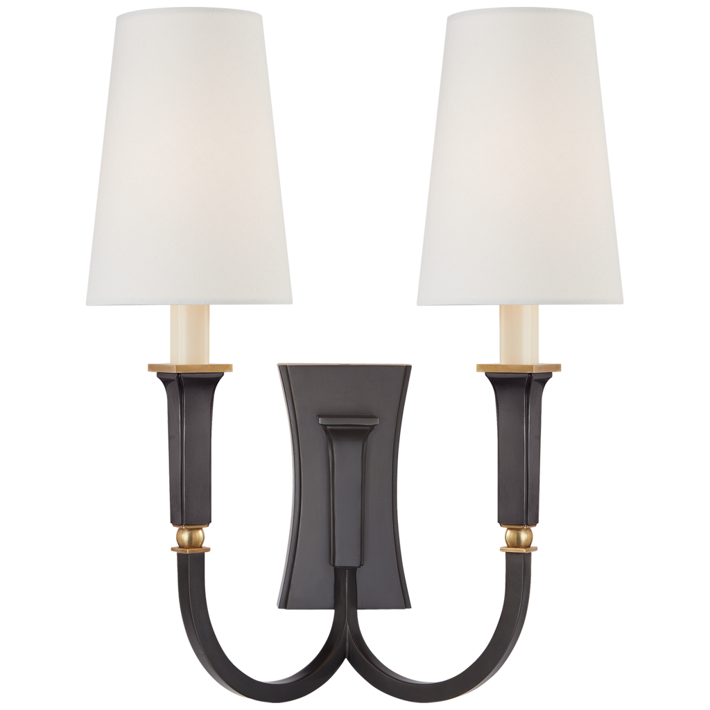 TOB2273BZHABL Thomas O'Brien Delphia 2 Light Sconce | Main Image