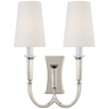 TOB2273PNL Thomas O'Brien Delphia 2 Light Sconce | Main Image
