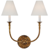 TOB2451AGL Thomas O'Brien Piaf 2 Light Sconce | Main Image