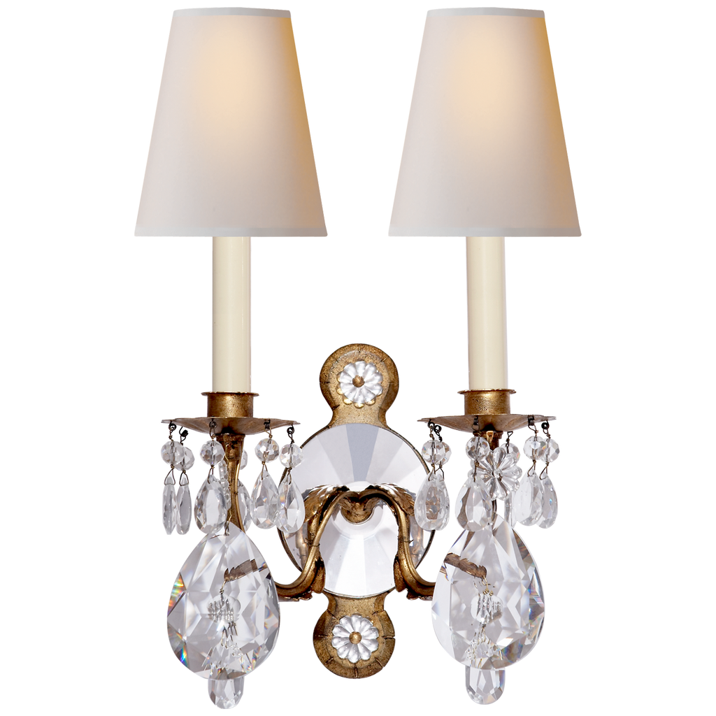 TOB2471GICGPL Thomas O'Brien Yves 2 Light Sconce | Main Image