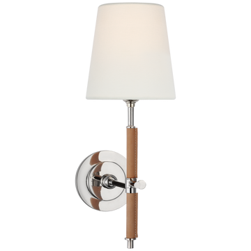 Polished Nickel and Natural Leather