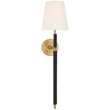 Hand-Rubbed Antique Brass and Chocolate Leather