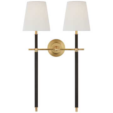 Hand-Rubbed Antique Brass and Chocolate Leather