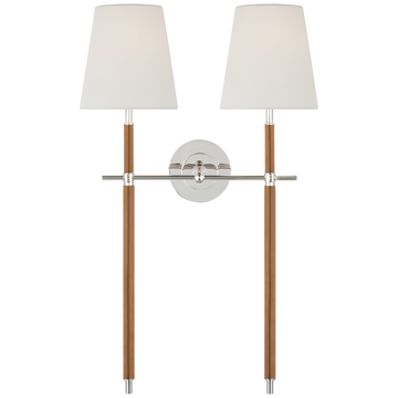 Polished Nickel and Natural Leather