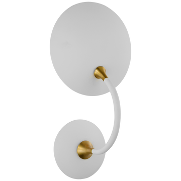Matte White and Hand-Rubbed Antique Brass
