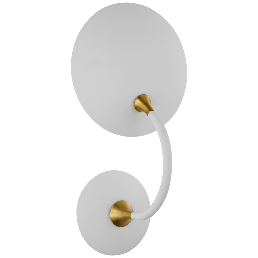 TOB2780WHTHAB Thomas O'Brien Keira 1 Light Sconce | Main Image