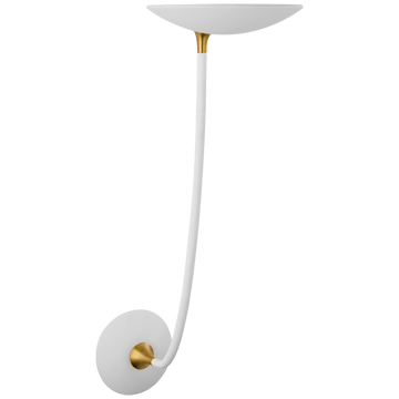 Matte White and Hand-Rubbed Antique Brass