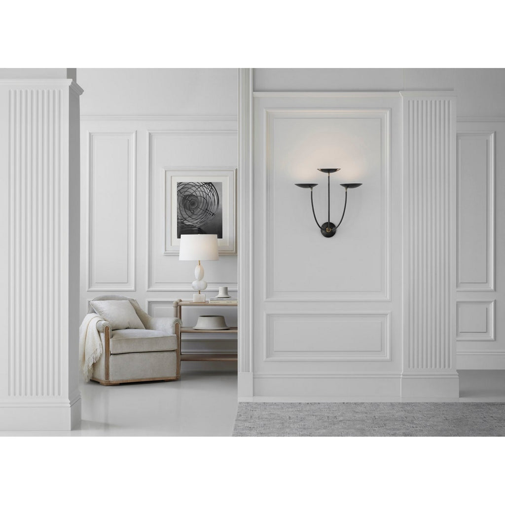 TOB2785BZHAB Thomas O'Brien Keira 1 Light Sconce | Lifestyle Image