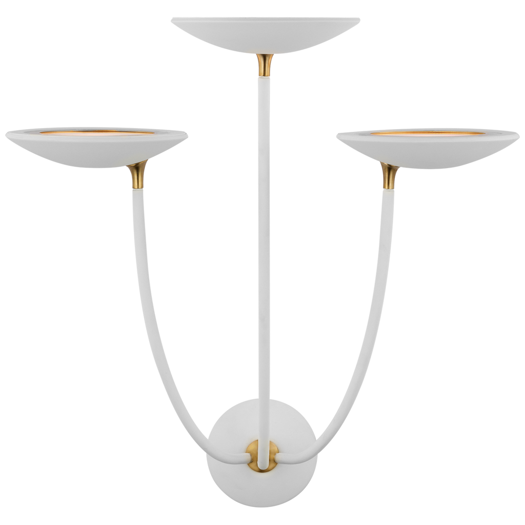 TOB2785WHTHAB Thomas O'Brien Keira 1 Light Sconce | Main Image