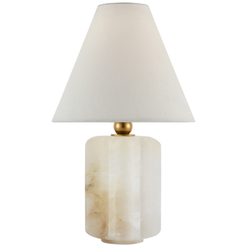 Alabaster and Hand-Rubbed Antique Brass