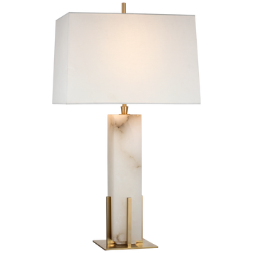 Alabaster and Hand-Rubbed Antique Brass