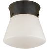 TOB4000BZ Thomas O'Brien Perry 1 Light Flush Mount | Main Image