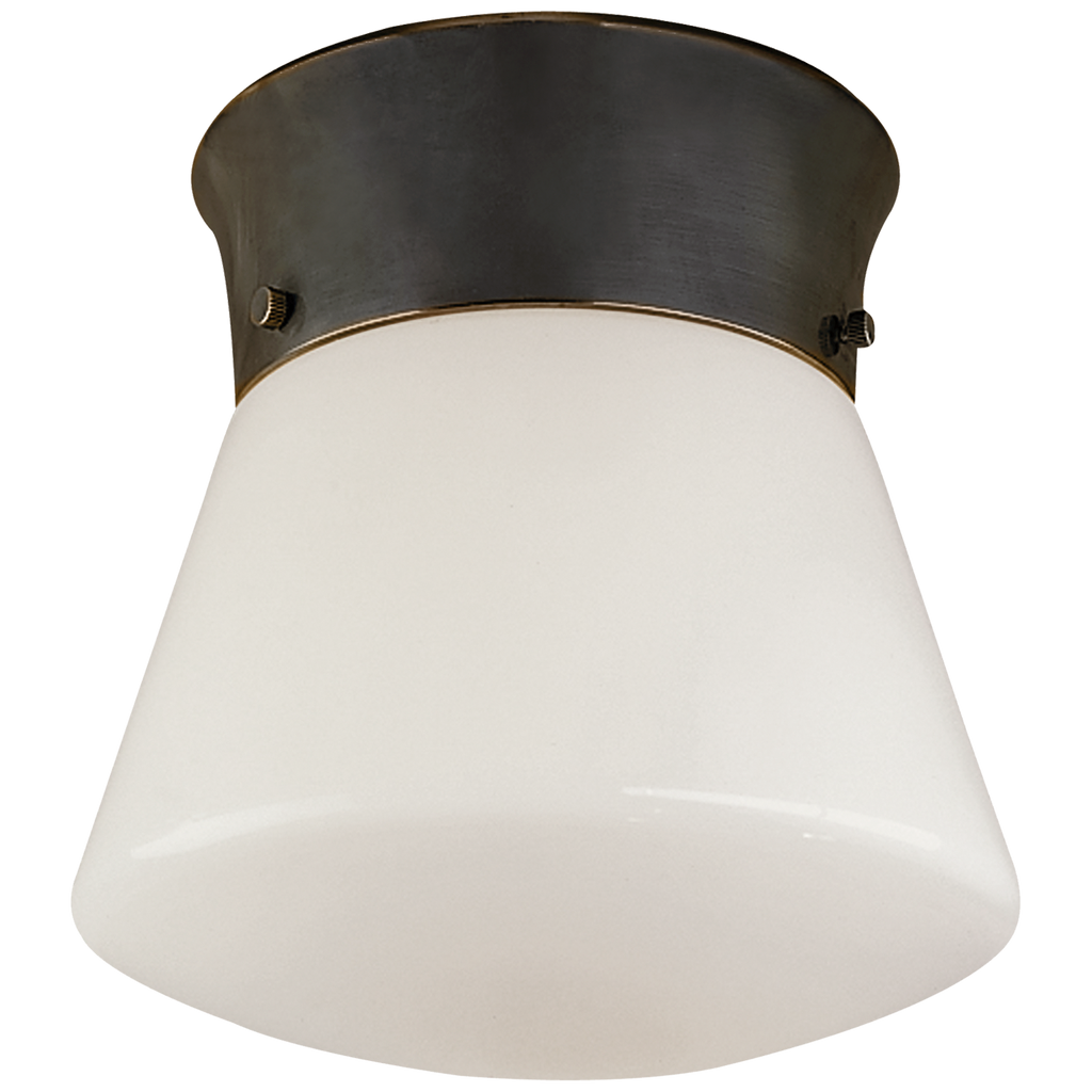 TOB4000BZ Thomas O'Brien Perry 1 Light Flush Mount | Main Image