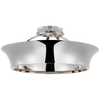 TOB4521PN Thomas O'Brien Garland 1 Light Semi-Flush Mount | Main Image