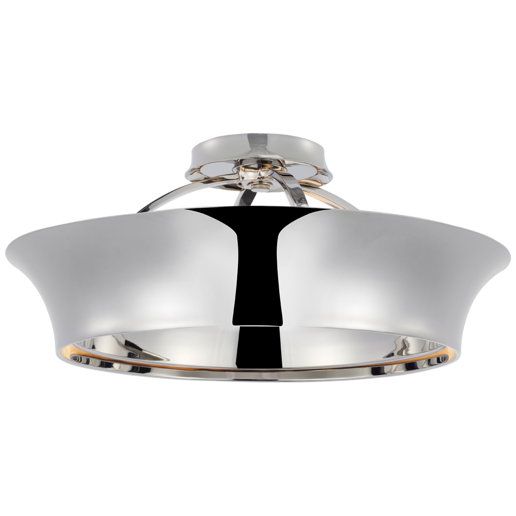 TOB4521PN Thomas O'Brien Garland 1 Light Semi-Flush Mount | Main Image