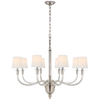 TOB5032PNL Thomas O'Brien Vivian 8 Light Chandelier | Main Image