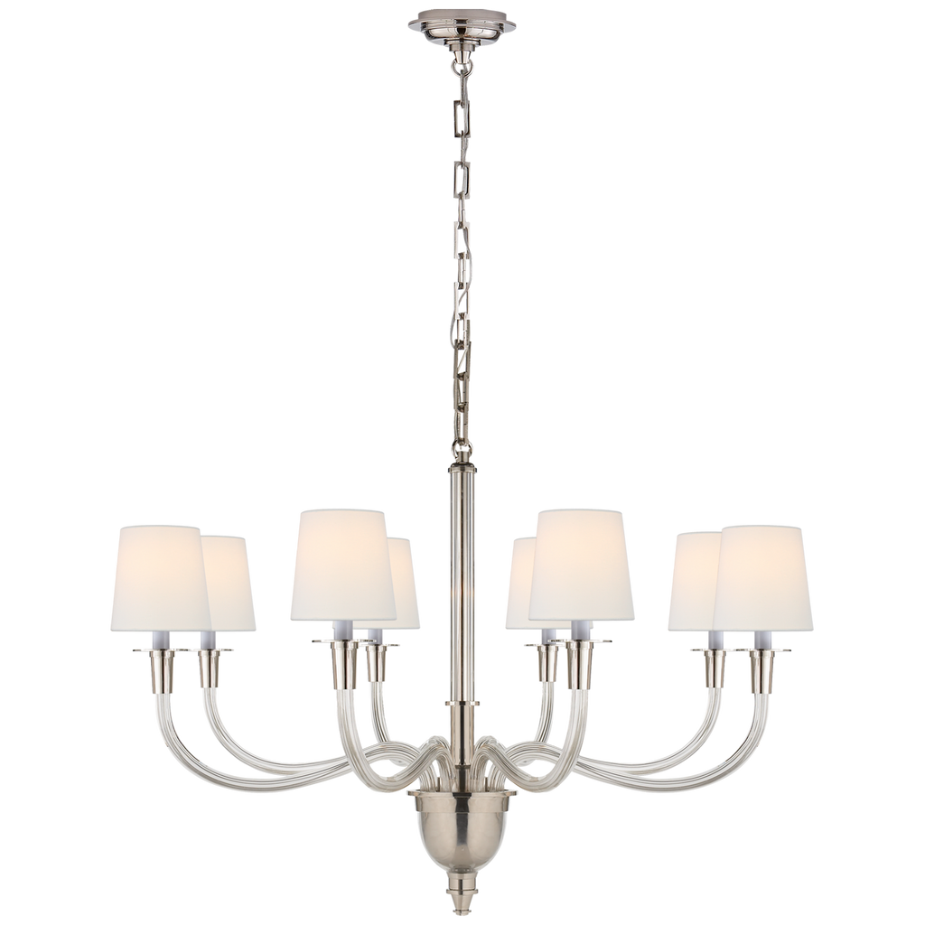TOB5032PNL Thomas O'Brien Vivian 8 Light Chandelier | Main Image