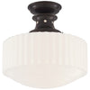 TOB5150BZWG Thomas O'Brien Milton 1 Light Semi Flush Mount | Alternate Image