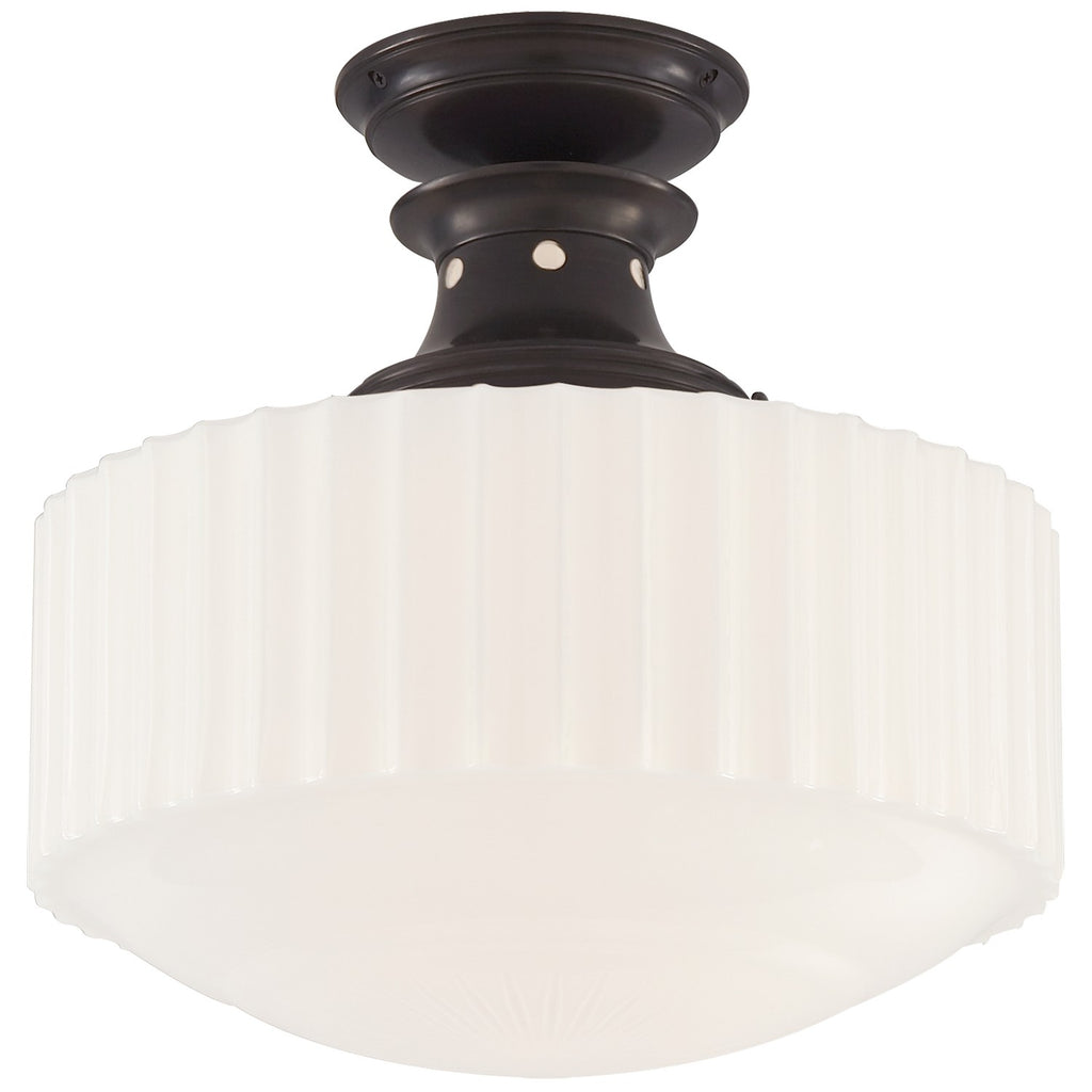 TOB5150BZWG Thomas O'Brien Milton 1 Light Semi Flush Mount | Alternate Image