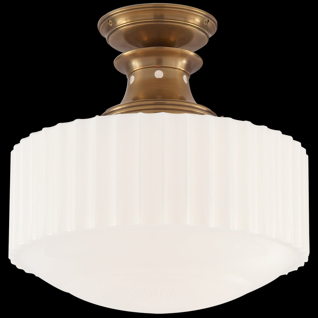 TOB5150HABWG Thomas O'Brien Milton 1 Light Semi Flush Mount | Main Image