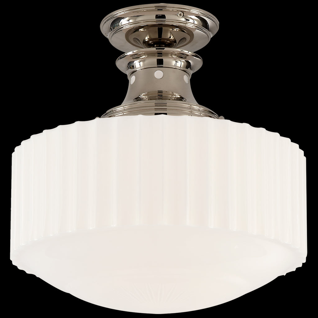 TOB5150PNWG Thomas O'Brien Milton 1 Light Semi Flush Mount | Main Image