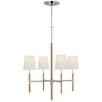 Polished Nickel and Natural Leather
