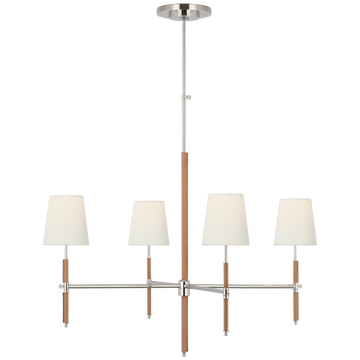 Polished Nickel and Natural Leather