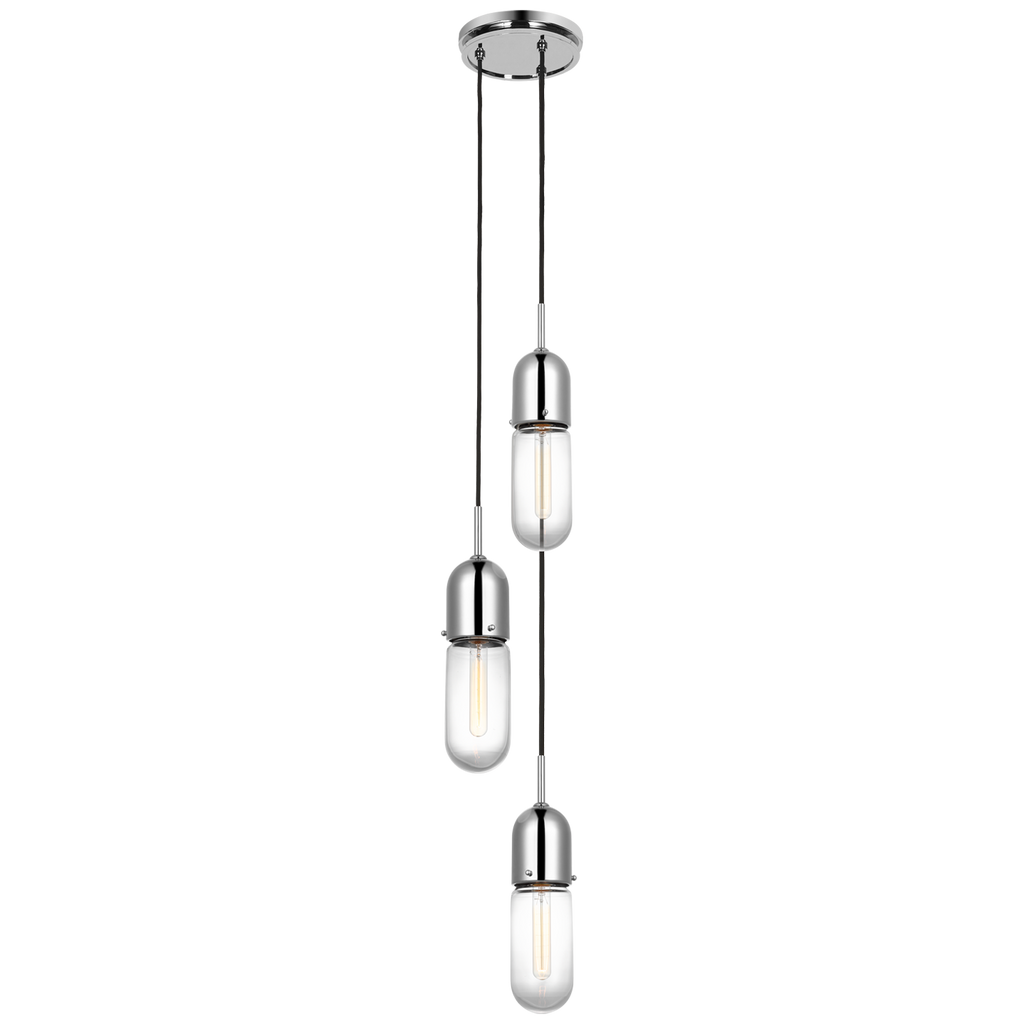 TOB5646PNCG3 Thomas O'Brien Junio 3 Light Mini Chandelier | Main Image