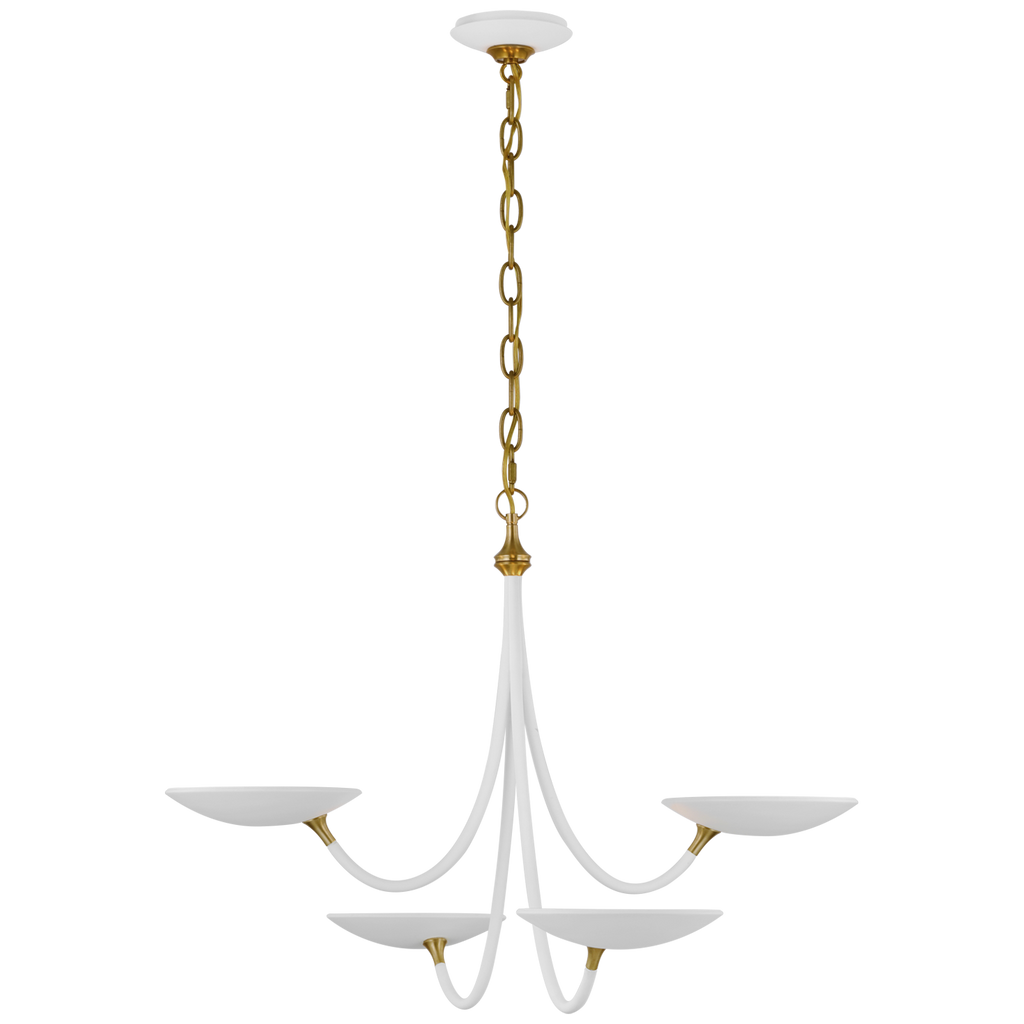 TOB5780WHTHAB Thomas O'Brien Keira 1 Light Chandelier | Main Image