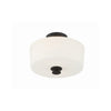 Crystorama Travis 12.5'' Semi Flush Mount in Black Forged - Additional View