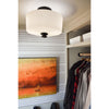 Crystorama Travis 12.5'' Semi Flush Mount in Black Forged - Lifestyle View