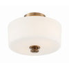 Crystorama Travis 12.5'' Semi Flush Mount in Vibrant Gold - Additional View