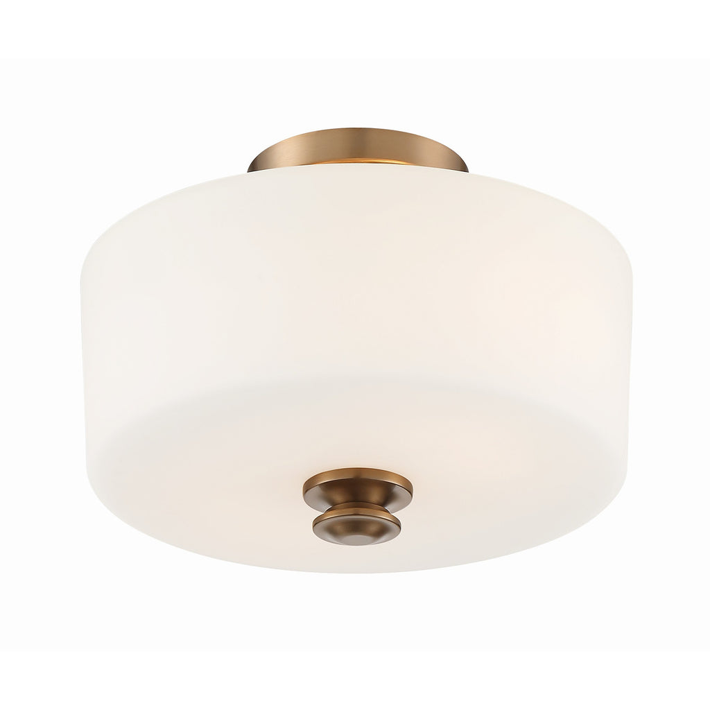 Crystorama Travis 12.5'' Semi Flush Mount in Vibrant Gold - Additional View