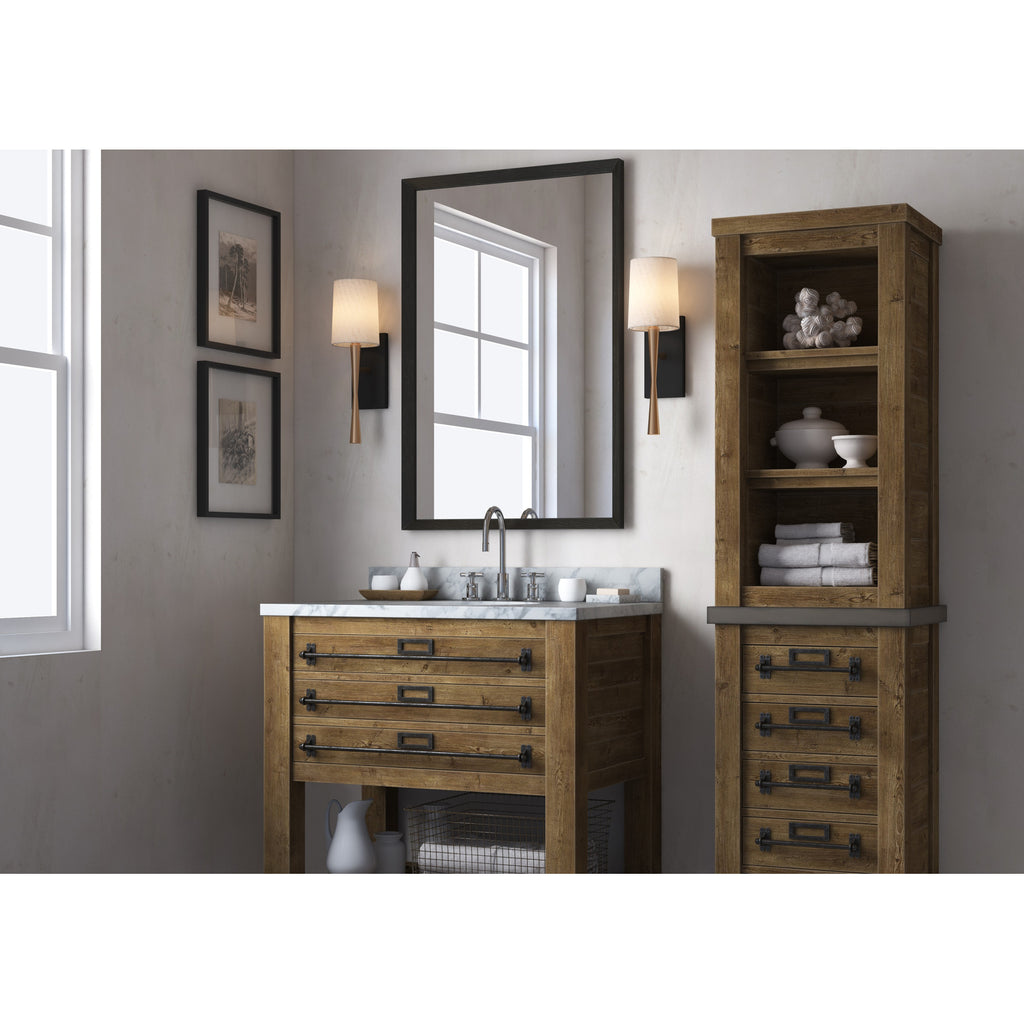 Crystorama Trenton 5.5'' Sconce in Aged Brass + Black Forged - Lifestyle View