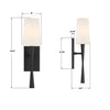 TRE-221-OP-BF Trenton 5'' Sconce | Dimensions Image