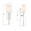 TRE-221-OP-PN Trenton 5'' Sconce | Dimensions Image