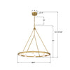 TRL-2805-LG Terrell 29.5'' LED Chandelier | Dimensions Image