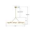 TRL-2807-LG Terrell 46.5'' LED Linear Chandelier | Dimensions Image