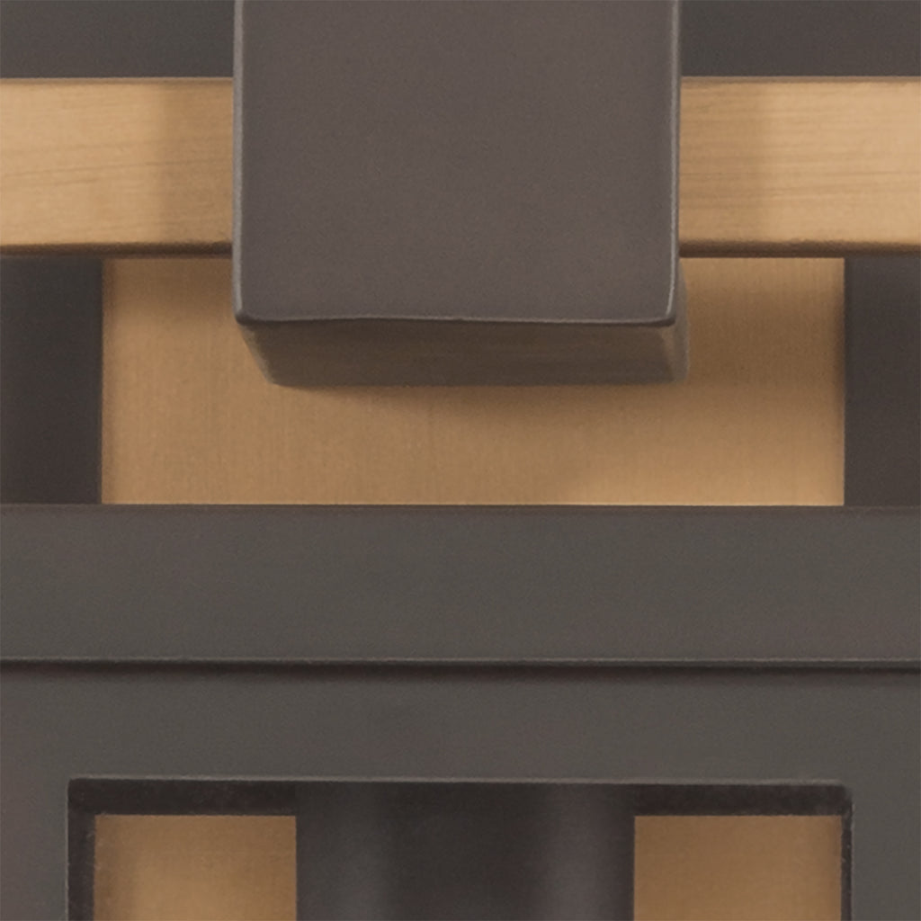Crystorama Lendel 9.75'' Outdoor Sconce - Twilight Bronze + Textured Gold Finish Detail