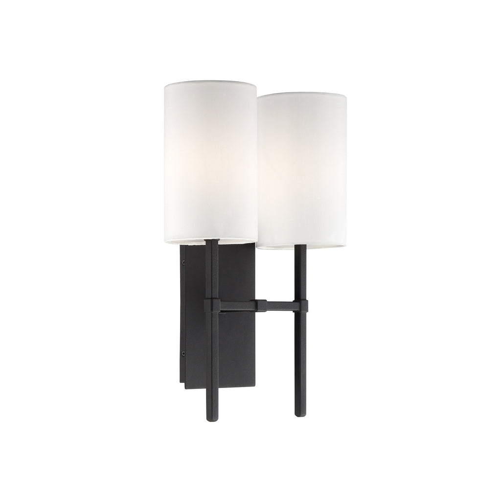 Crystorama Veronica 11'' Sconce in Black Forged - Additional View