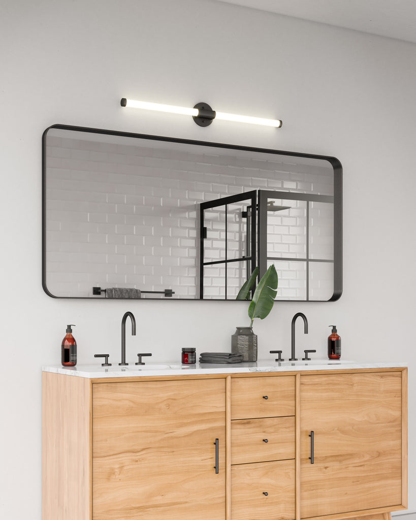 VL18536-BK Ryan Pauly Akari 1 Light Sconce | Lifestyle Image