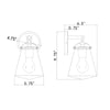 Crystorama Voss 5.75'' Sconce - Product Dimensions