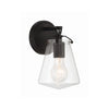 Crystorama Voss 5.75'' Sconce in Matte Black - Front View