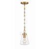 Crystorama Voss 5.75'' Pendant in Luxe Gold - Additional View