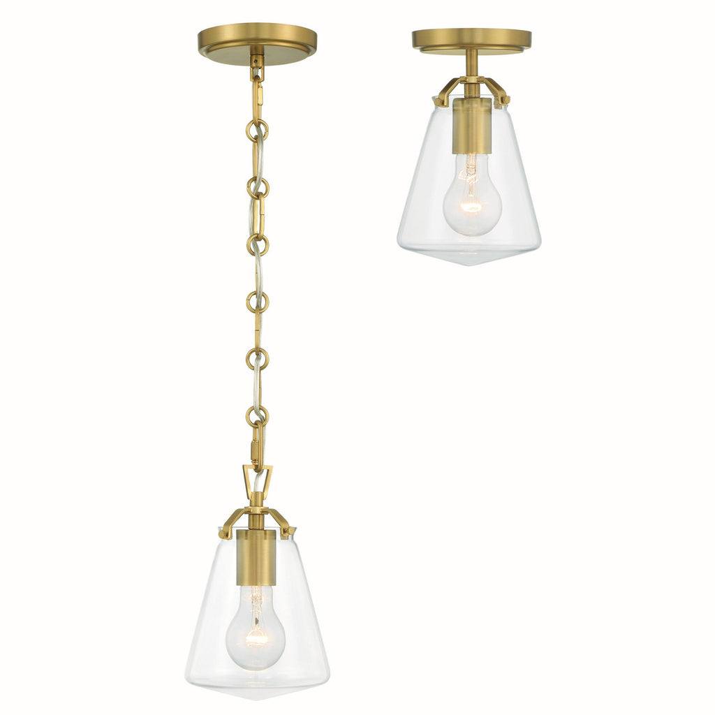 Crystorama Voss 5.75'' Pendant in Luxe Gold - Additional View