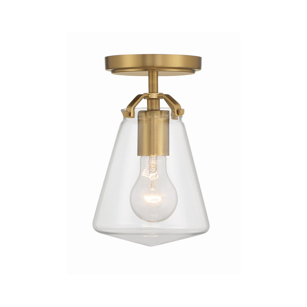 Crystorama Voss 5.75'' Semi Flush Mount in Luxe Gold - Additional View