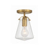 Crystorama Voss 5.75'' Semi Flush Mount in Luxe Gold - Front View